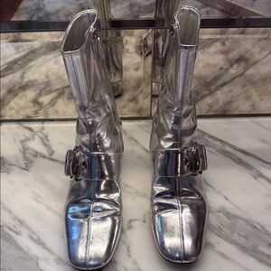 Silver Gucci Women's Boots sz 7B